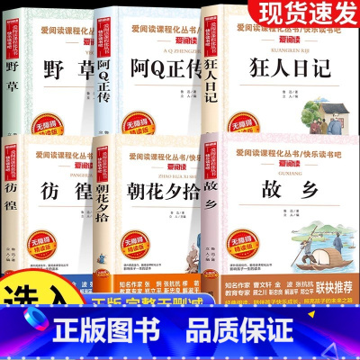 [主图款]鲁迅作品集6册 [正版]全套6册 故乡狂人日记鲁迅原著 阿q正传 朝花夕拾六年级必读课外书鲁迅作品集经典全集的