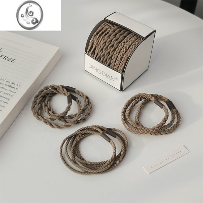 JiMi夏天高弹力橡皮筋女扎头发绳头饰简约编织头绳耐用不伤发马尾发圈