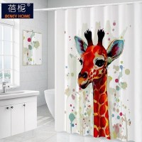美帮汇北欧数码浴间浴帘水布加厚霉卫生间浴室帘子淋浴隔断挂帘