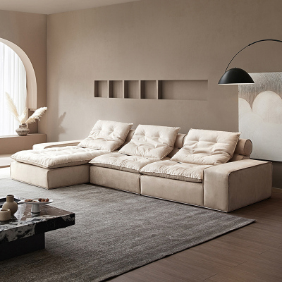 [U标`迈阿密]全友家居现代简约客厅新款麂皮绒布艺沙发