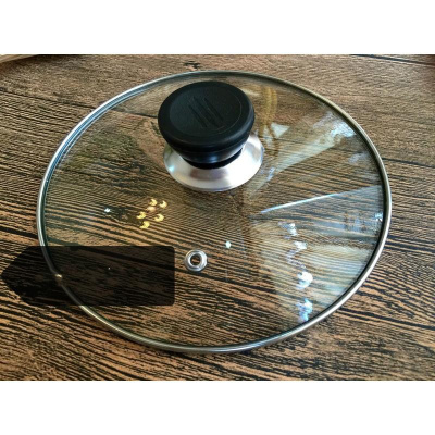 钢化玻璃锅盖蒸锅家用透明可高温防溢炒菜21cm17盖子15cm通用 敬平 C型:盖子外径24.8cm锅具配件