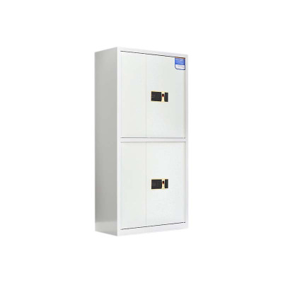 豪利特保密柜财务档案柜文件柜办公室资料储物柜保险柜通双节白色-指纹密码锁