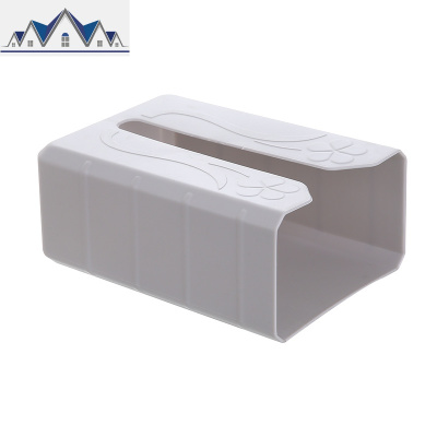 多功能纸巾盒家用抽纸盒客厅创意免打孔厨房用纸收纳盒壁挂式 三维工匠