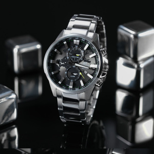 Casio旗舰店卡西欧手表男正品edifice创意商务时尚休闲男表多功能腕表地球底盘皮带 防水石英表男 EFR-303