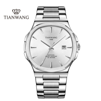 天王表(TIANWANG)手表2021年新品男表摩登休闲男士石英表蝴蝶扣腕表31204