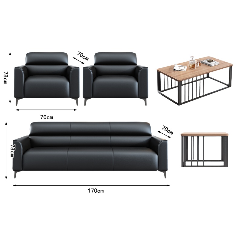悦兴诚沙发单位+单位+三人位+长短茶几套