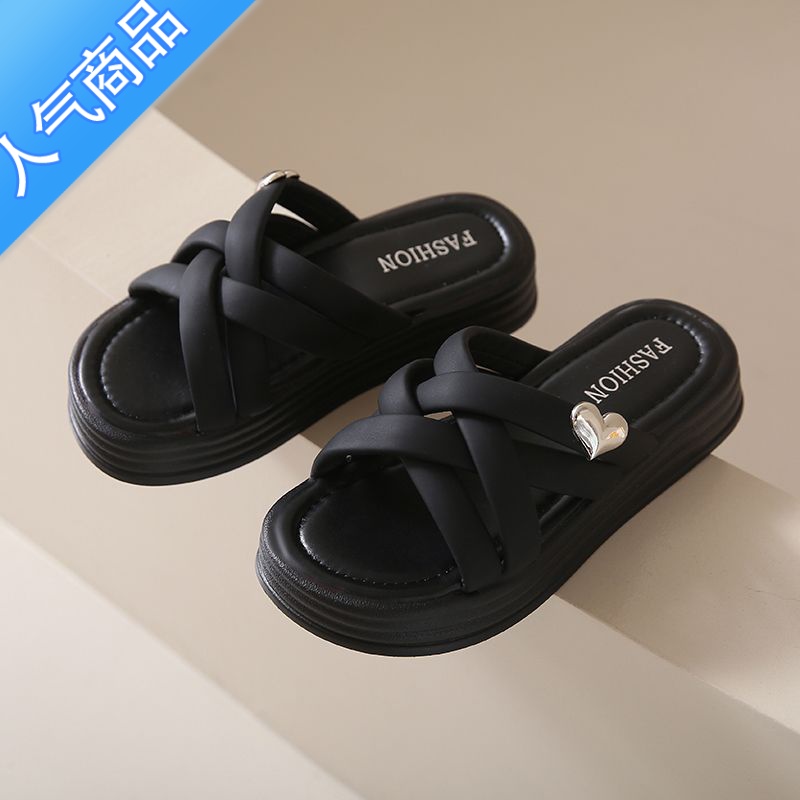 SUNTEK外穿拖鞋女2023年夏季新款厚底凉拖鞋夏天时尚外出孕妇凉鞋子女鞋