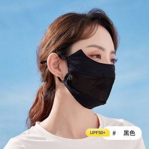 防晒口罩女防紫外线网纱遮阳面罩夏季护眼角显脸小2025新款脸基尼3759A
