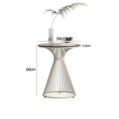 金菲罗格 奶油风ins户外休闲桌椅简约民宿网红茶几茶桌椅 奶油风(小圆桌)