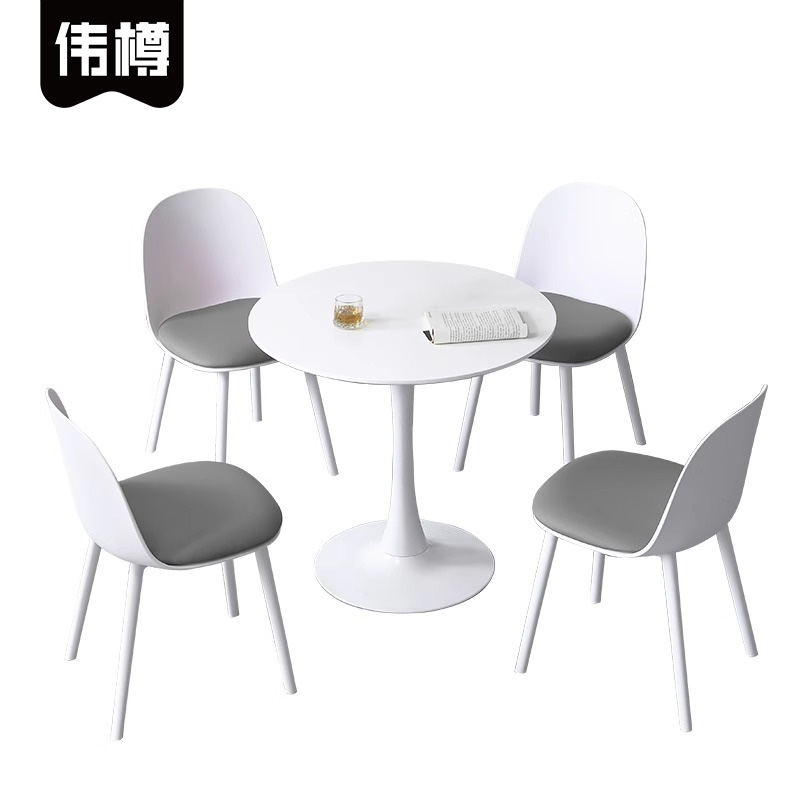伟樽接待洽谈桌一桌四椅800*800*750mm套