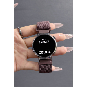 适用华为GT5表带新款酒红平纹尼龙编织华为gt4表带夏女gt2表带创意磁吸扣gt3荣耀magic2表带小红书同款3264