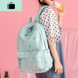 初中生书包女韩版校园小清新双肩包简约森系少女心中学生休闲背包NEW LAKE