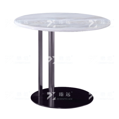 臻远 ZY-VC112717 洽谈桌岩板餐桌 600*600*500 单位:1张