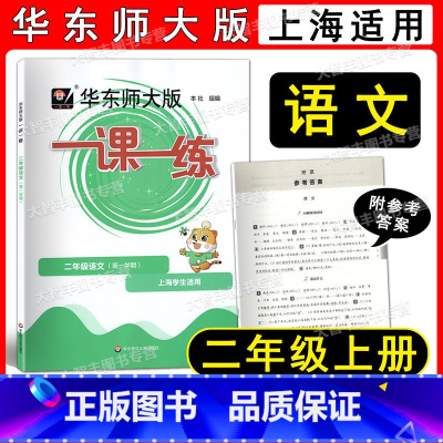 语文 二年级上 [正版]2022新版华东师大版一课一练 语文 二年级上 2年级第一学期 上海版新语文配套五四学制