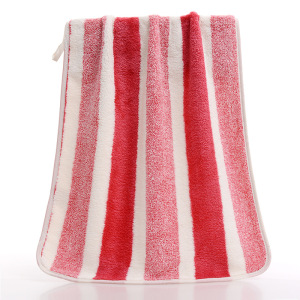 优福安达优福安达 珊瑚绒简约条纹毛巾 35*75cm MJ20230025 /条
