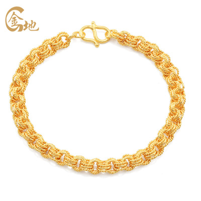 金地珠宝黄金手链女款温情守护黄金手链