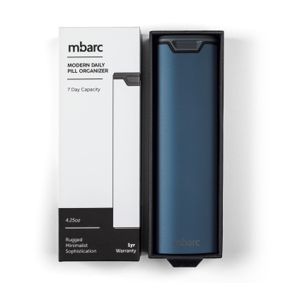 mbarc 一周七天药盒便携随身密封 防潮高端药盒小号迷你蓝色