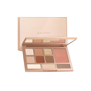 卡姿兰眼影盘柔幻星沙十色眼影大地色细腻不飞粉珠光闪光哑光闪粉棕咖色初学者百搭通勤01甜酷奶咖