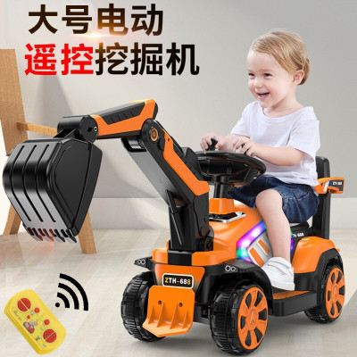 儿童玩具男孩1-3岁小孩玩具一岁宝宝玩具益智2-4岁电动挖掘机玩具贝杰斯挖土机可坐可骑工程车周岁礼物