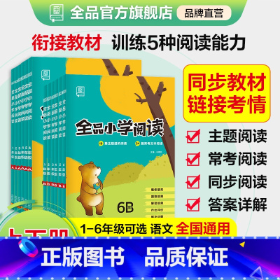 B版 小学六年级 [正版]2024适用 小学阅读 语文一二三四五六年级上下册AB人教版小学123456年级语文阅读理解专