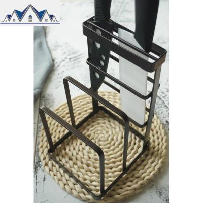 创意厨房收纳架 铁艺刀具砧板架锅盖架 盘子沥水架餐具陈列架刀架 三维工匠