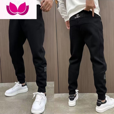 七斓男士新款休闲卫裤网红潮流黑色百搭束脚九分运动哈伦裤子男