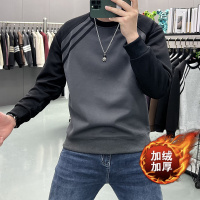 插肩袖卫衣男加绒加厚打底衫长袖T恤冬款新款春冬秋季内搭潮_1