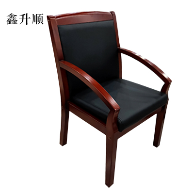 鑫升顺会议椅现代椅子皮面靠背椅斜扶手椅[工厂现做 7天内发货]