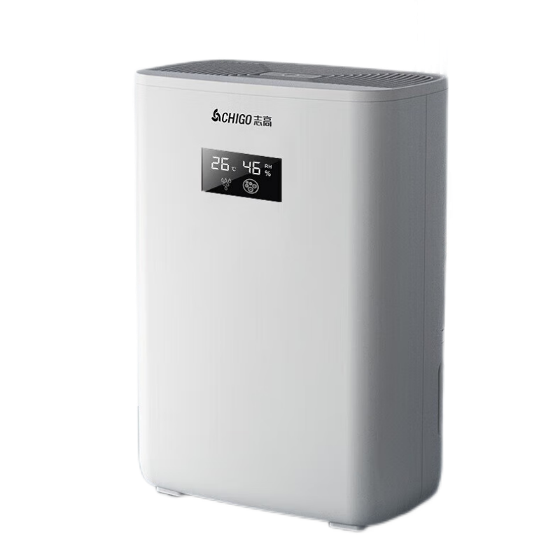 志高(CHIGO)除湿机家用除湿器轻音去湿防潮干燥机 1L/天 ZG-909EB(白色方屏)