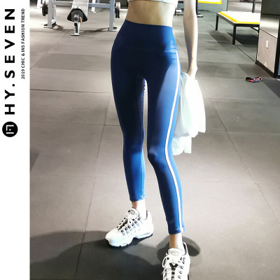 珂卡慕(KEKAMU)2021新款瑜伽裤女紧身高腰提臀弹力速干裤训练九分运动健身裤女