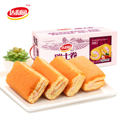 达利园瑞士卷整箱3斤早餐面包蛋派糕点吐司面包散装休闲食品