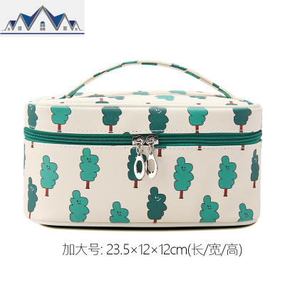 化妆包女网红大容量便携韩国化妆袋箱简约化妆品收纳盒包小手提 三维工匠收纳包