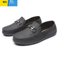 聚范夏季男鞋新款防水塑胶透气豆豆韩版懒人休闲软底脚蹬男士耐脏胶鞋