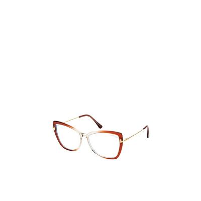 汤姆福特(Tom Ford)女士时尚徽标平光镜透明镜片全框设计休闲百搭 白色