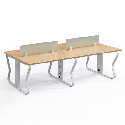 易企采 四人位不含活动柜不含椅 职员屏风工位办公桌 240*120*75CM 单位:套