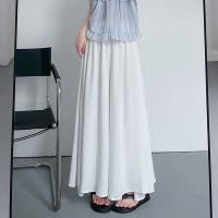 白色冰丝山本裙裤女夏薄款2025新款高腰垂坠感宽松休闲凉凉阔腿裤