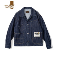 YANXU工装 美式复古四袋牛仔夹克翻领丹宁阿美咔叽多口袋外套男秋