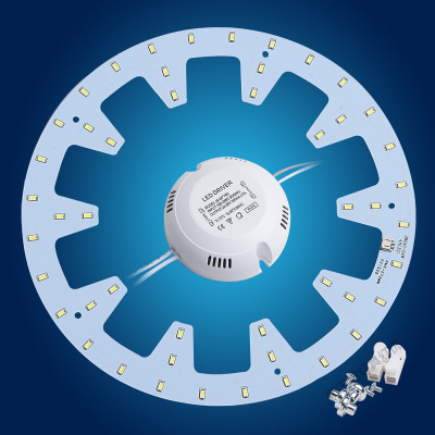 苏宁放心购 LED吸顶灯改造灯板 单色白光暖光 改装圆环形光源灯珠节能灯灯泡 led灯板