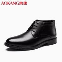 奥康棉鞋男冬季加绒保暖棉皮鞋牛皮休闲男士高帮商务皮鞋爸爸棉鞋