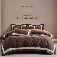 简约A类轻奢甄云绒拼接四件套250g亲肤婴儿绒床单速暖牛奶绒被套1