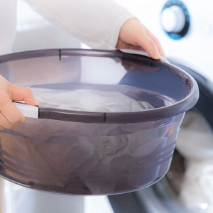 茶花(CHAHUA)洗脸盆大号38cm洗脚盆洗衣盆塑料盆子泡脚盆洗菜盆蓝色单只 03431K