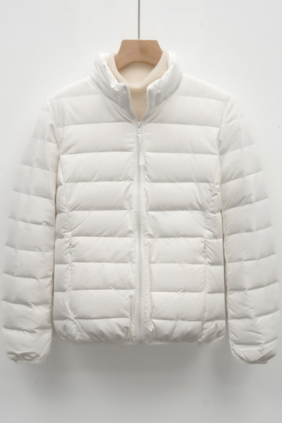 女式90绒女装立领无缝压胶羽绒服短款轻薄新款简约外套