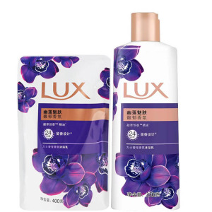 力士(LUX)沐浴露套装 紫色幽莲魅肤沐浴乳芍药香 男女通用 香味持久留香