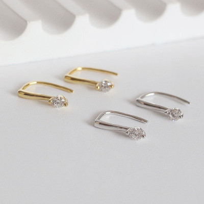 闪亮设计S925纯银耳钉女小众设计感高级轻奢气质耳饰耳钩耳坠女送女朋友老婆情人节七夕生日礼物