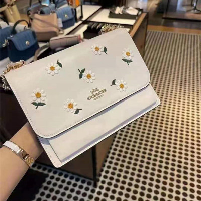 蔻驰(coach) 奢侈品 2021新款 印花小清新小雏菊简约淑女风多功能 单