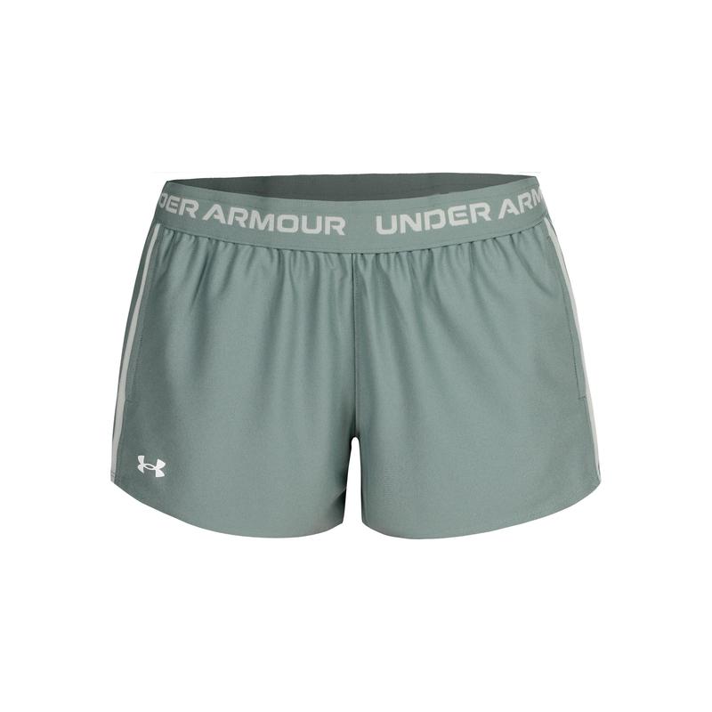 安德玛(under armour)运动短裤透气速干女款绿Silica绿