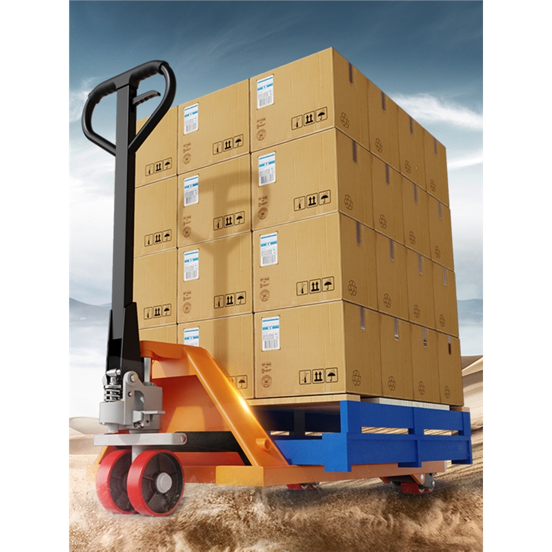 阿斯卡利手动叉车地牛升高液压拖车2吨3吨5吨搬运车小型装卸车手拉推