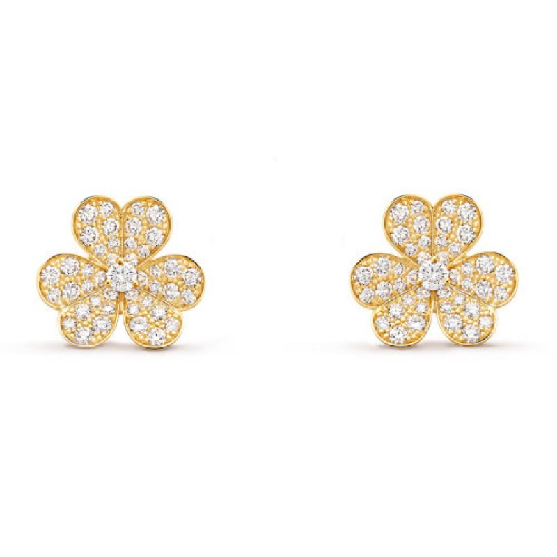 van cleef & arpels/梵克雅宝 经典frivole系列 18k金金镶嵌钻石满钻