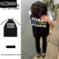 HLCOMAN美式高街短袖T恤男款撞色设计感小众夏季新款国潮ins上衣