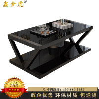 鑫金虎 办公家具茶几简约现代钢化玻璃茶几小户型接待室茶桌边几茶台